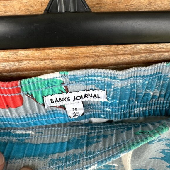 Banks Journal Mens Sz 38 Blue Board 5" Shorts Surf Short Trunks - Picture 4 of 9